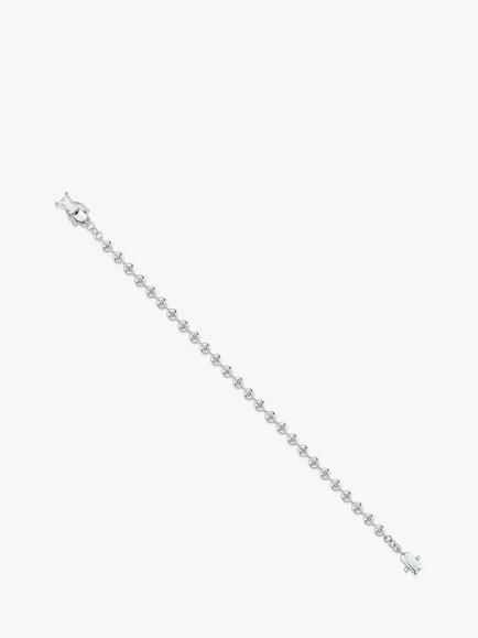 Jools by Jenny Brown Cubic Zirconia Round Link Tennis Bracelet, Silver - view 2, Silver