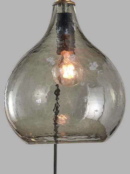 nkuku Ziva Glass Cluster Pendant Light - view 2, Green Smoke