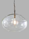 nkuku Otoro Round Glass Pendant Light, Large