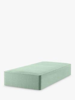 John Lewis Pocket Sprung Divan Base, Single, Deep Velvet Eau De Nil