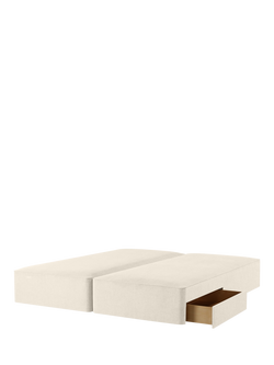 John Lewis Pocket Sprung 2 Drawer Divan Base, Emperor, Beige, Beige