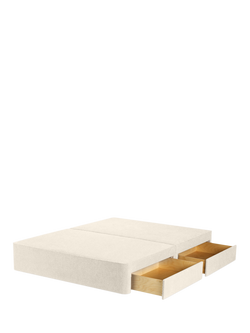 John Lewis Pocket Sprung 4 Drawer Storage Divan Base, Small Double, Beige, Beige