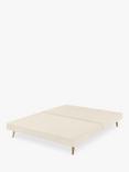 John Lewis Padded Slim Upholstered Divan Base, Small Double, Brushed Tweed Beige
