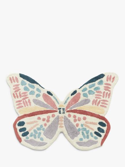John Lewis Flutter Butterfly Cotton Rug, 100% Cotton