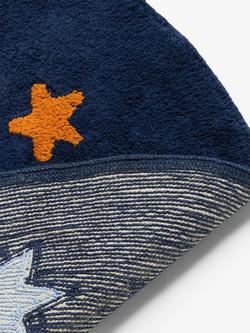 John Lewis Outer Space Saturn Cotton Rug, Dia.100cm, Blue - view 2, Blue