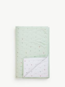 John Lewis Gingham Stitch Quilted Bedspread, Multi