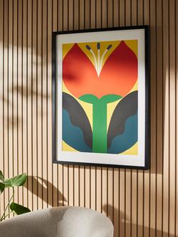John Lewis Eija Vehvilainen 'June Flower' Framed Print, 80 x 60cm, Red/Multi - view 2, Red/Multi