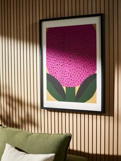 John Lewis Eija Vehvilainen 'November Flower' Framed Print, 80 x 60cm, Pink/Multi - view 2, Pink/Multi