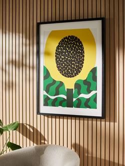 John Lewis Eija Vehvilainen 'August Flower' Framed Print, 80 x 60cm, Yellow/Multi - view 2, Yellow/Multi