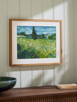 John Lewis Vincent Van Gogh 'Green Wheat-field with Cypress' Framed Print, 40 x 50cm - view 2, Green