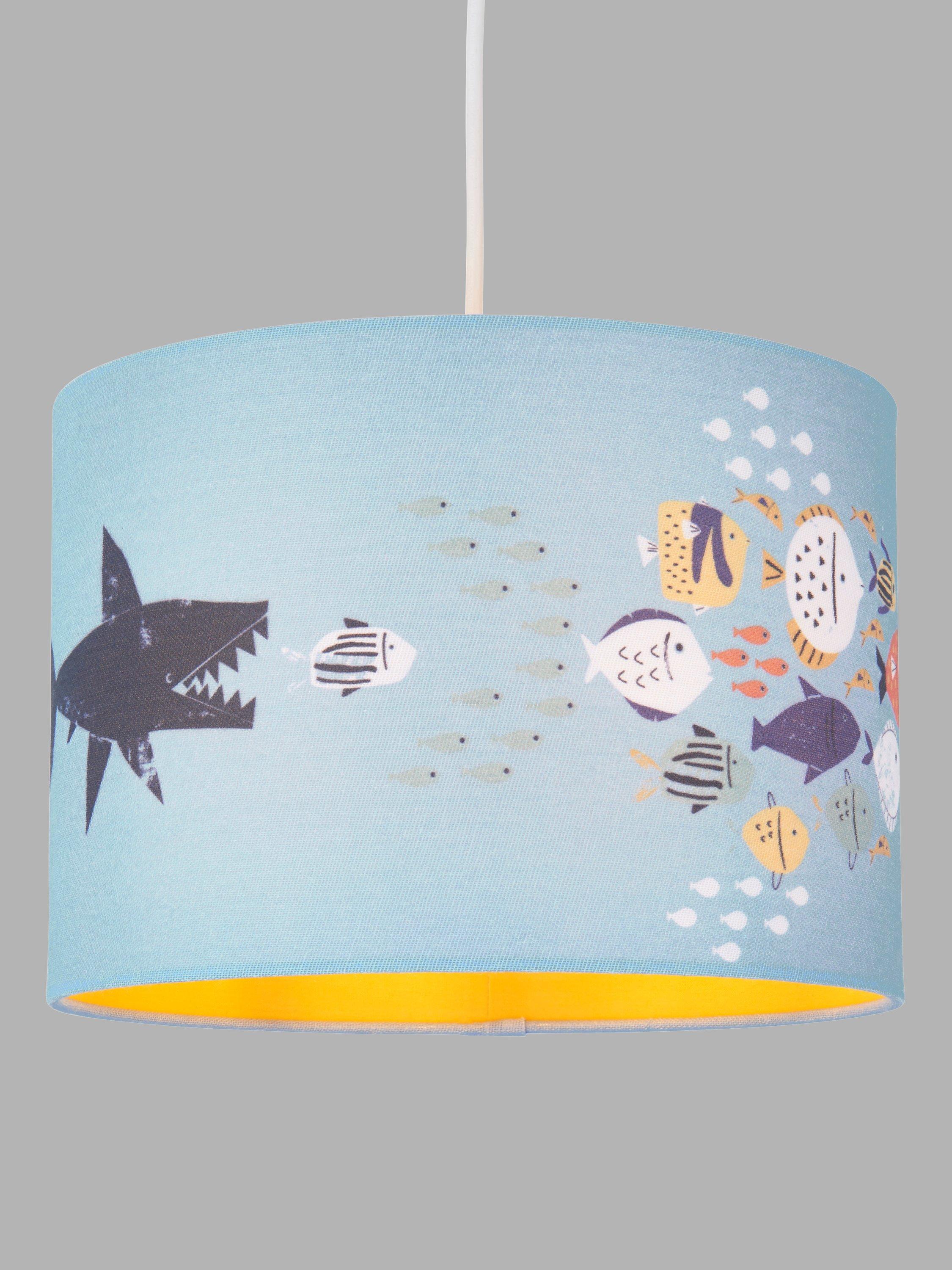 little home at John Lewis Shark Lamp & Ceiling Shade, Blue