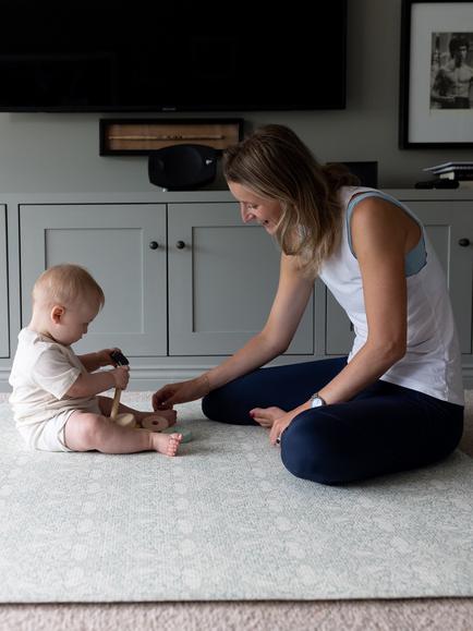 Totter + Tumble x Morris & Co Collection Standard Reversible Playmat, Brer Rabbit/Acorn - view 2, Brer Rabbit/Acorn