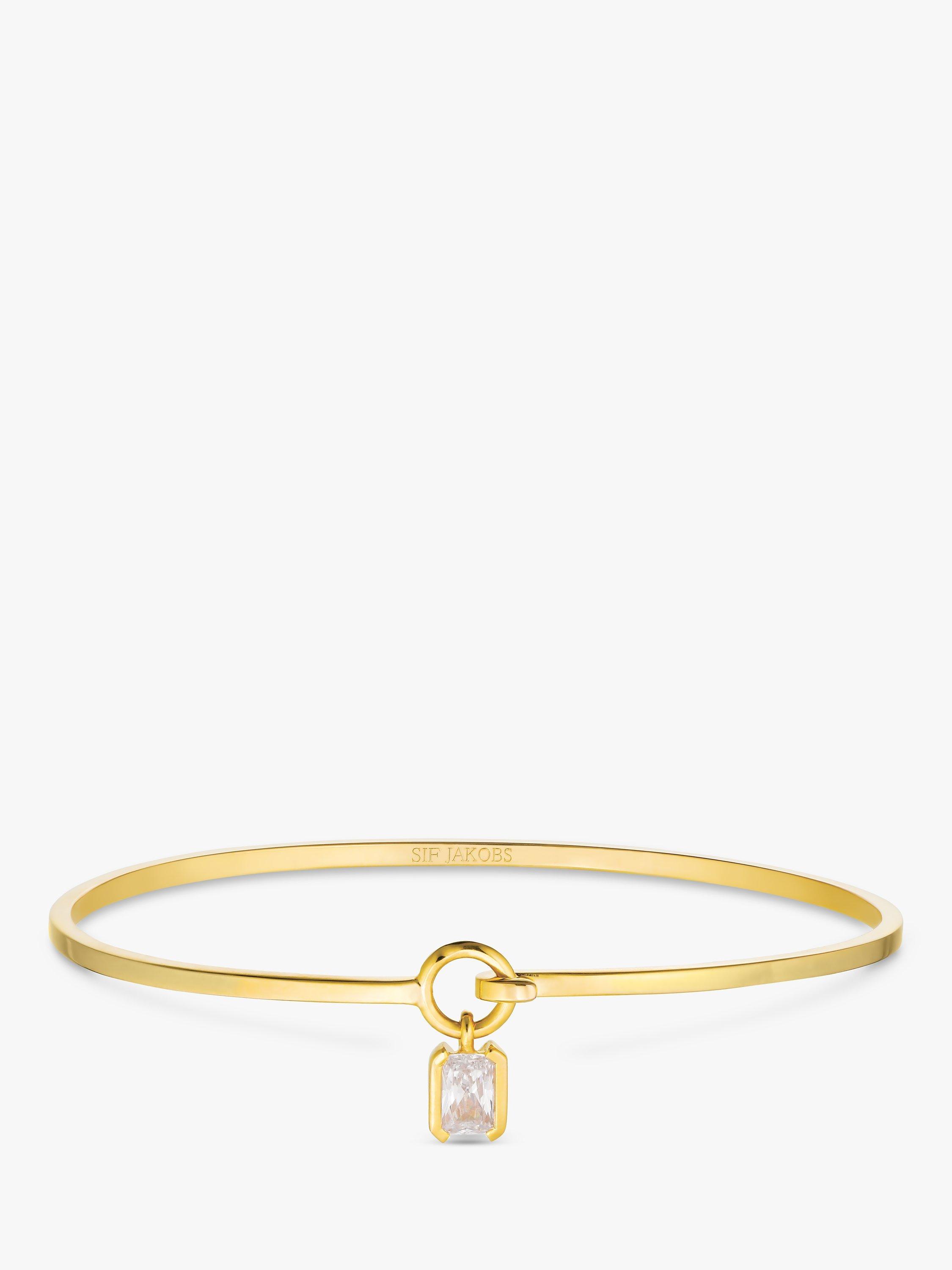 Sif Jakobs Jewellery Roccanova Cubic Zirconia Drop Bangle, Gold