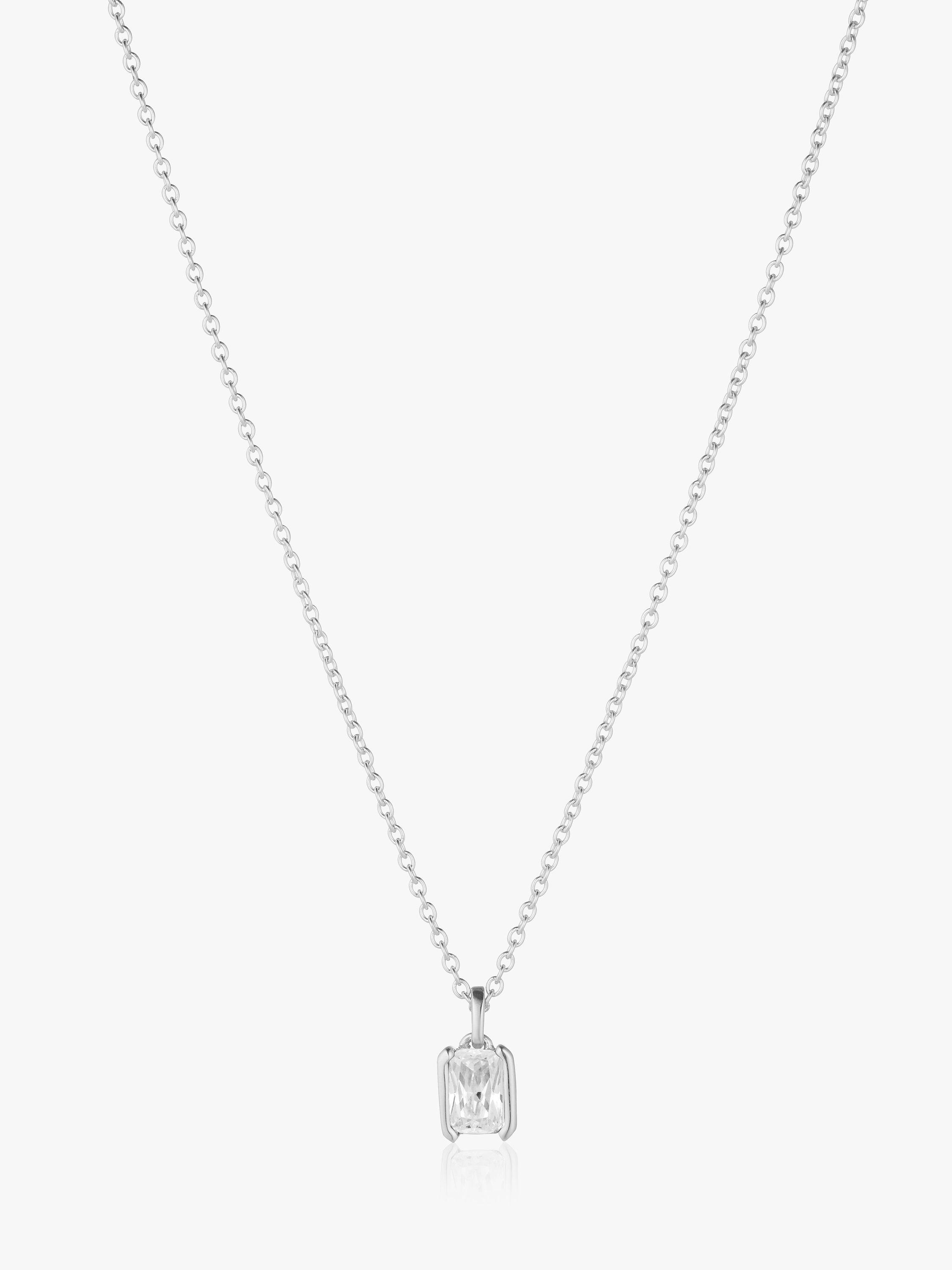 Product image 1 of 1, which shows Sif Jakobs Jewellery Roccanova Piccolo Cubic Zirconia Pendant Necklace, Silver
