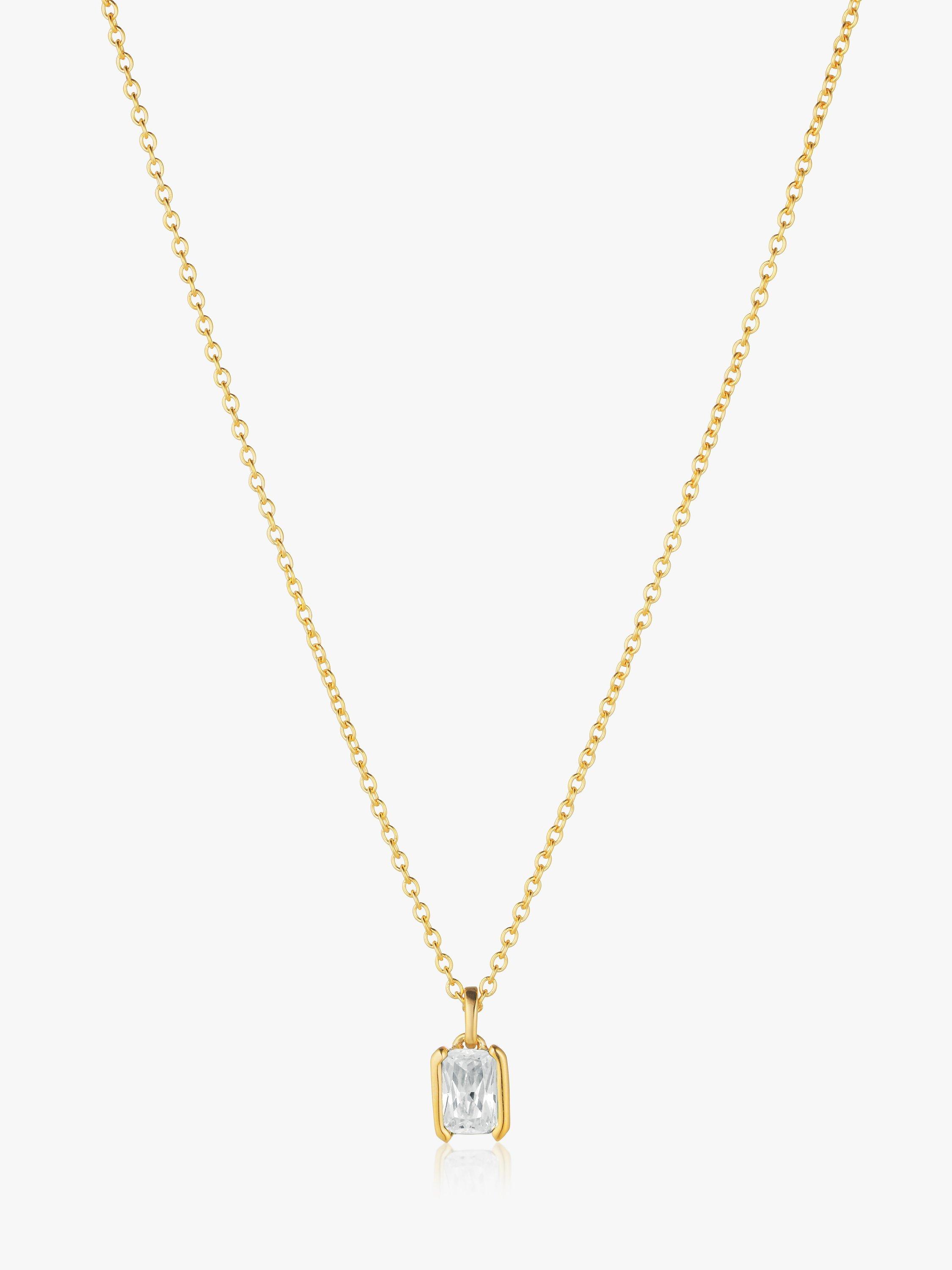Product image 1 of 1, which shows Sif Jakobs Jewellery Roccanova Piccolo Cubic Zirconia Pendant Necklace, Gold