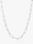 Sif Jakobs Jewellery Textured Paperclip Link Chain Necklace, Silver