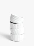 John Lewis Porcelain Ramekins, Set of 4, White