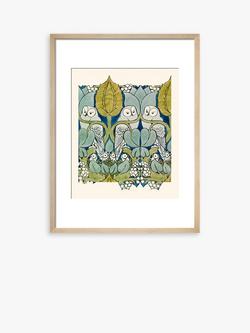 John Lewis V&A CFA Voysey 'The Owl' Framed Print, 50 x 40cm, Multi