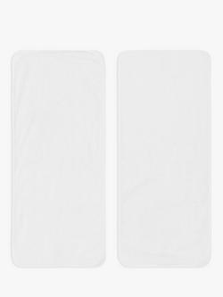 John Lewis ANYDAY Baby Changing Mat Liners, Pack of 2, White, White