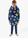 Pokémon Hugzee Oversized Fleece Hooded Blanket, Blue/Multi