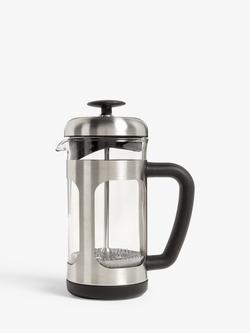 John Lewis Stainless Steel Cafetiere, Silver
