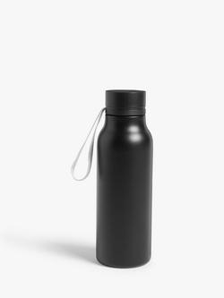 John Lewis Double Wall Stainless Steel Leak-Proof Drinks Bottle, 500ml, Black