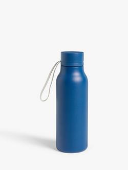 John Lewis Double Wall Stainless Steel Leak-Proof Drinks Bottle, 500ml, Navy