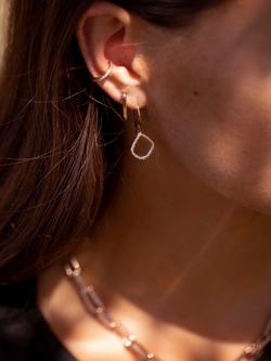 Monica Vinader Riva Kite Diamond Drop Earrings - view 2, Gold