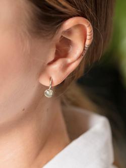 Monica Vinader MV Siren™ Muse Disc Mini Huggie Earrings - view 2, Silver
