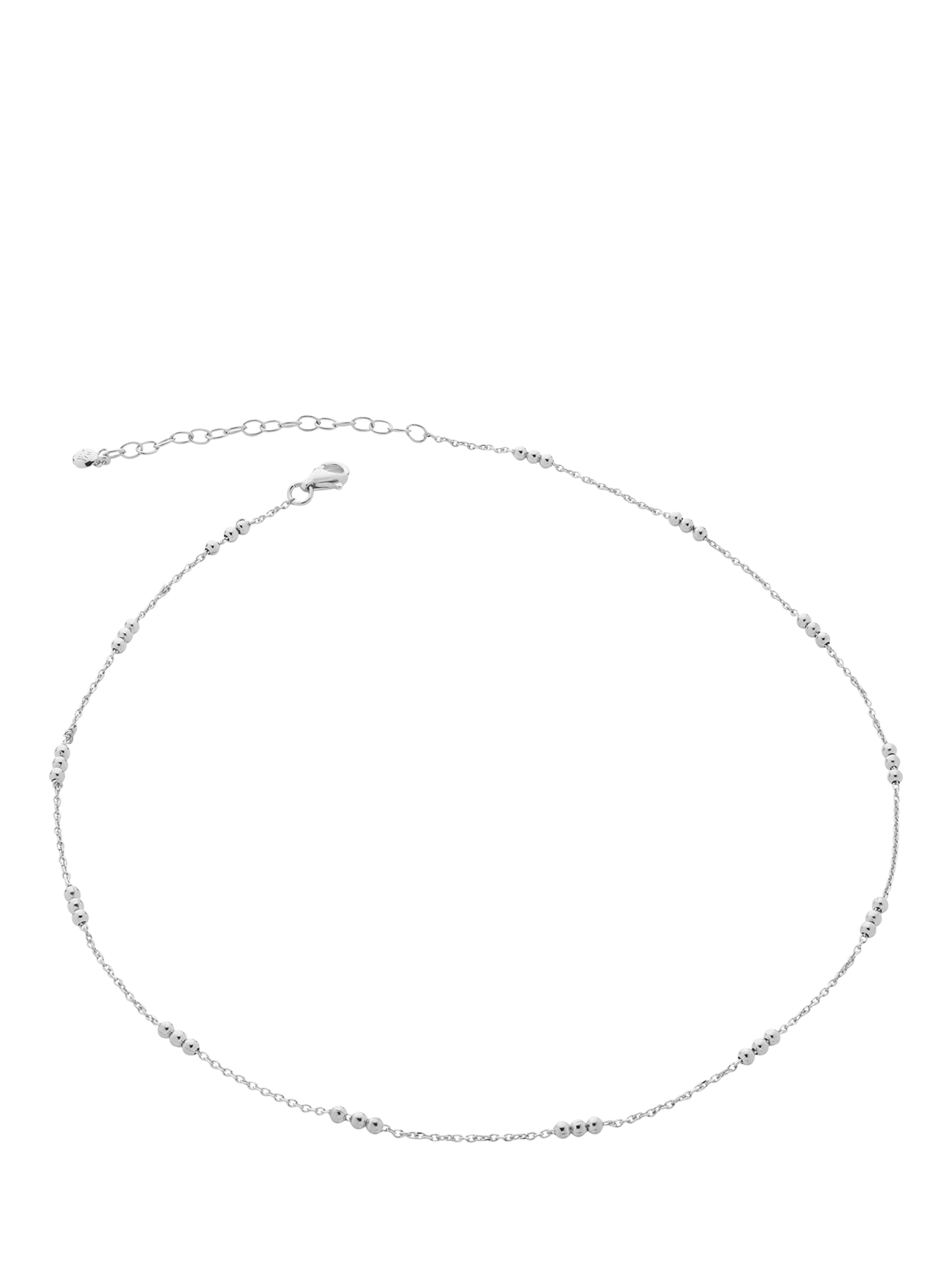 Monica Vinader Triple Bead Choker Necklace, Silver