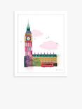 John Lewis Ilona Drew 'Big Ben' London Framed Print, 26 x 32cm, Multi