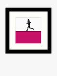 John Lewis Jacky Al-Samarraie Running Framed Print, 33.5 x 33.5cm, Pink/Multi