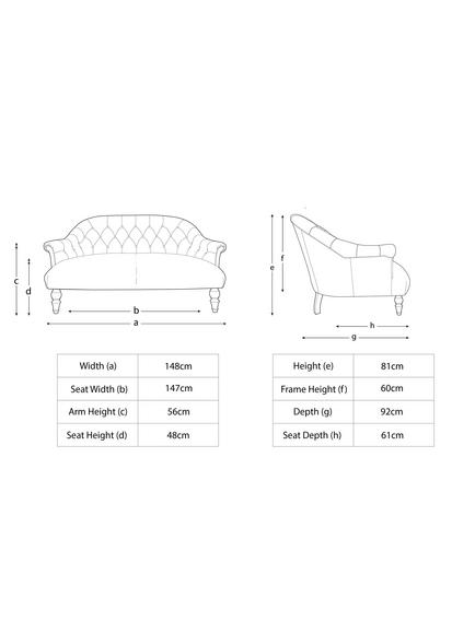 Tetrad Aughton Petite 2 Seater Leather Sofa - view 2, Galveston Bark