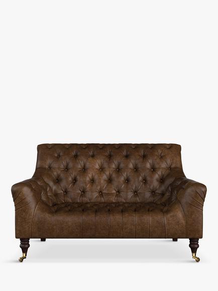 Tetrad Skittle Petite 2 Seater Leather Sofa, Galveston Bark