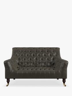 Tetrad Skittle Petite 2 Seater Leather Sofa, Galveston Slate