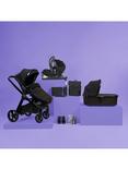 BabaBing! Raffi Complete Pushchair and Carrycot, Hera Car Seat and Base with Accessories Premium 11 Piece Bundle, Black