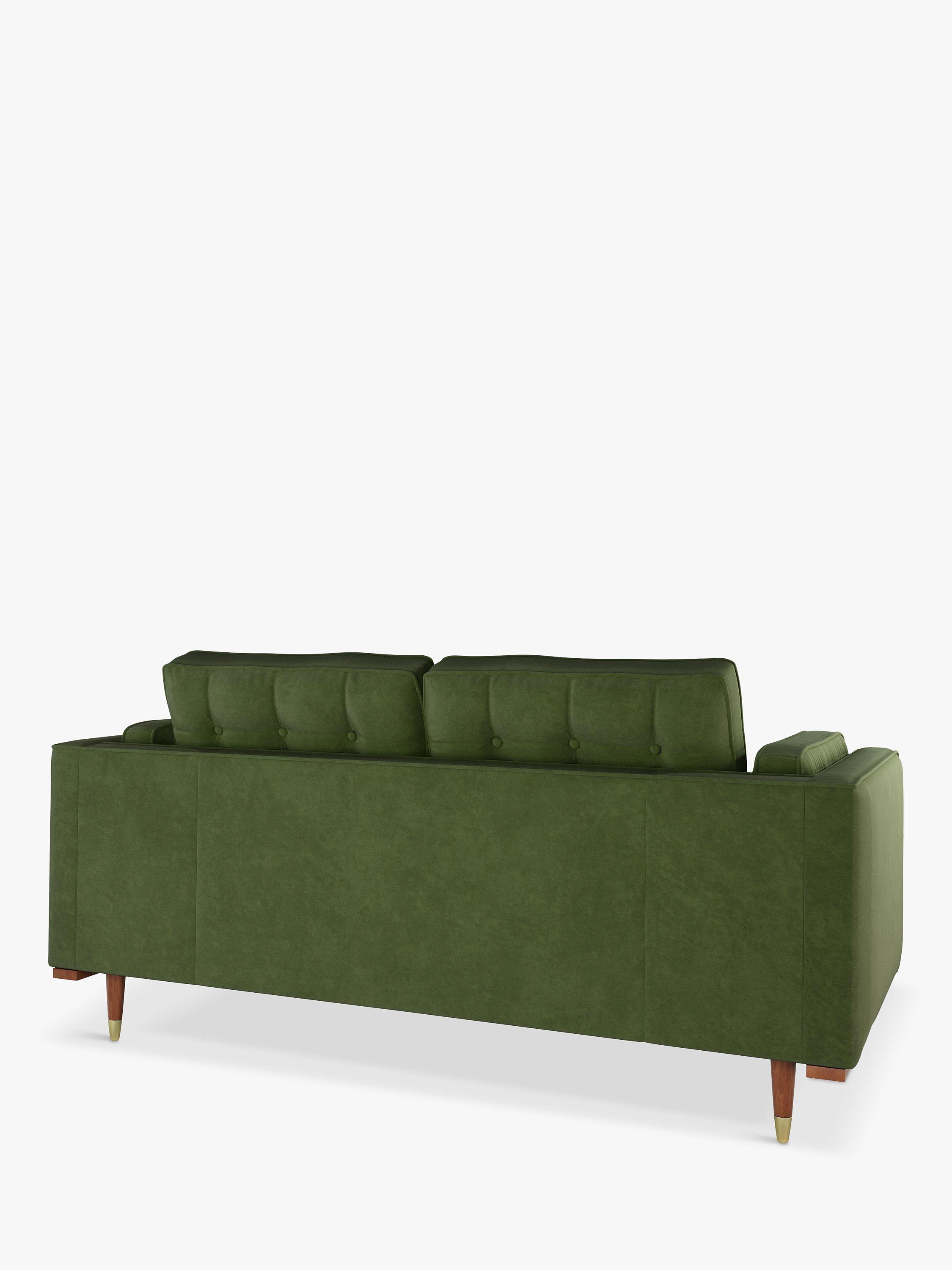 John Lewis Swoon Lyon Medium 2 Seater Sofa Fern Green Velvet