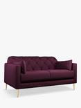 Swoon Mendel Medium 2 Seater Sofa, Gold Leg, Damson Purple Velvet