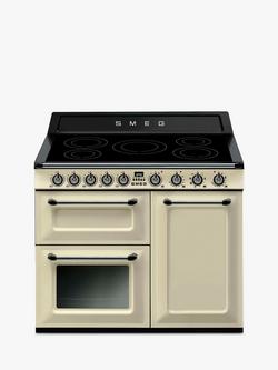 Smeg Victoria TR103I 100cm Electric Range Cooker with Induction Hob - view 2, Cream