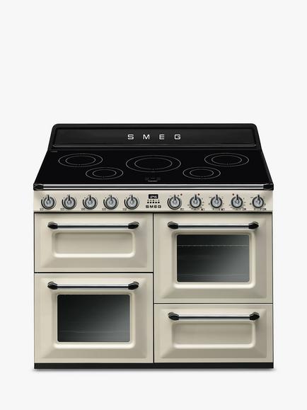 Smeg Victoria TR4110I 110cm Electric Range Cooker with Induction Hob, Cream