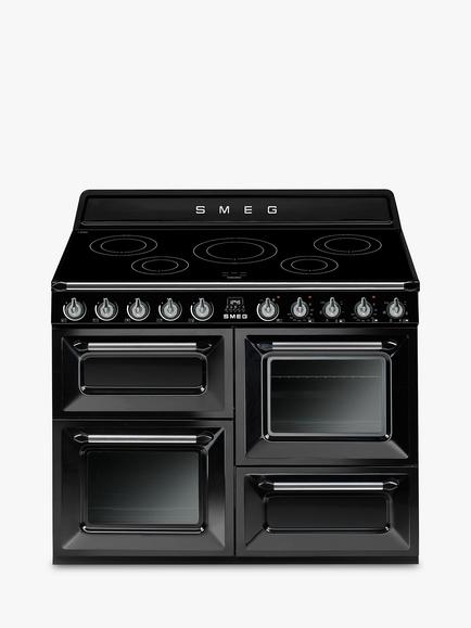 Smeg Victoria TR4110I 110cm Electric Range Cooker with Induction Hob - view 2, Black