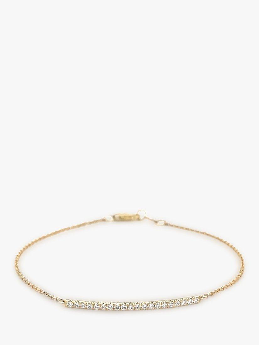 Product image 1 of 2, which shows London Road 9ct Yellow Diamond Bar Portobello Bracelet
