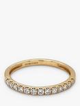 E.W Adams 18ct Yellow Gold Claw Set Diamond Half Eternity Ring, M