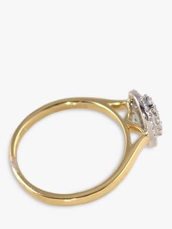E.W Adams 18ct Yellow and White Gold Oval Cluster Ring, N - view 2, Yellow Gold/White Gold
