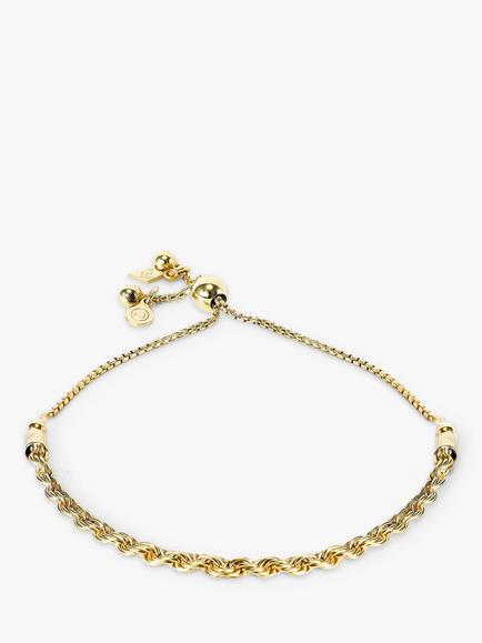 LARNAUTI Rope Chain Friendship Bracelet, Gold, Gold