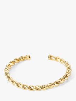 LARNAUTI Rope Cuff Bangle, Gold, Gold