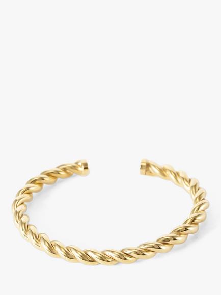 LARNAUTI Rope Cuff Bangle, Gold, Gold