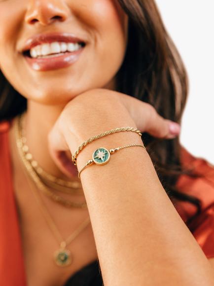 LARNAUTI North Star Friendship Bracelet, Gold - view 2, Gold