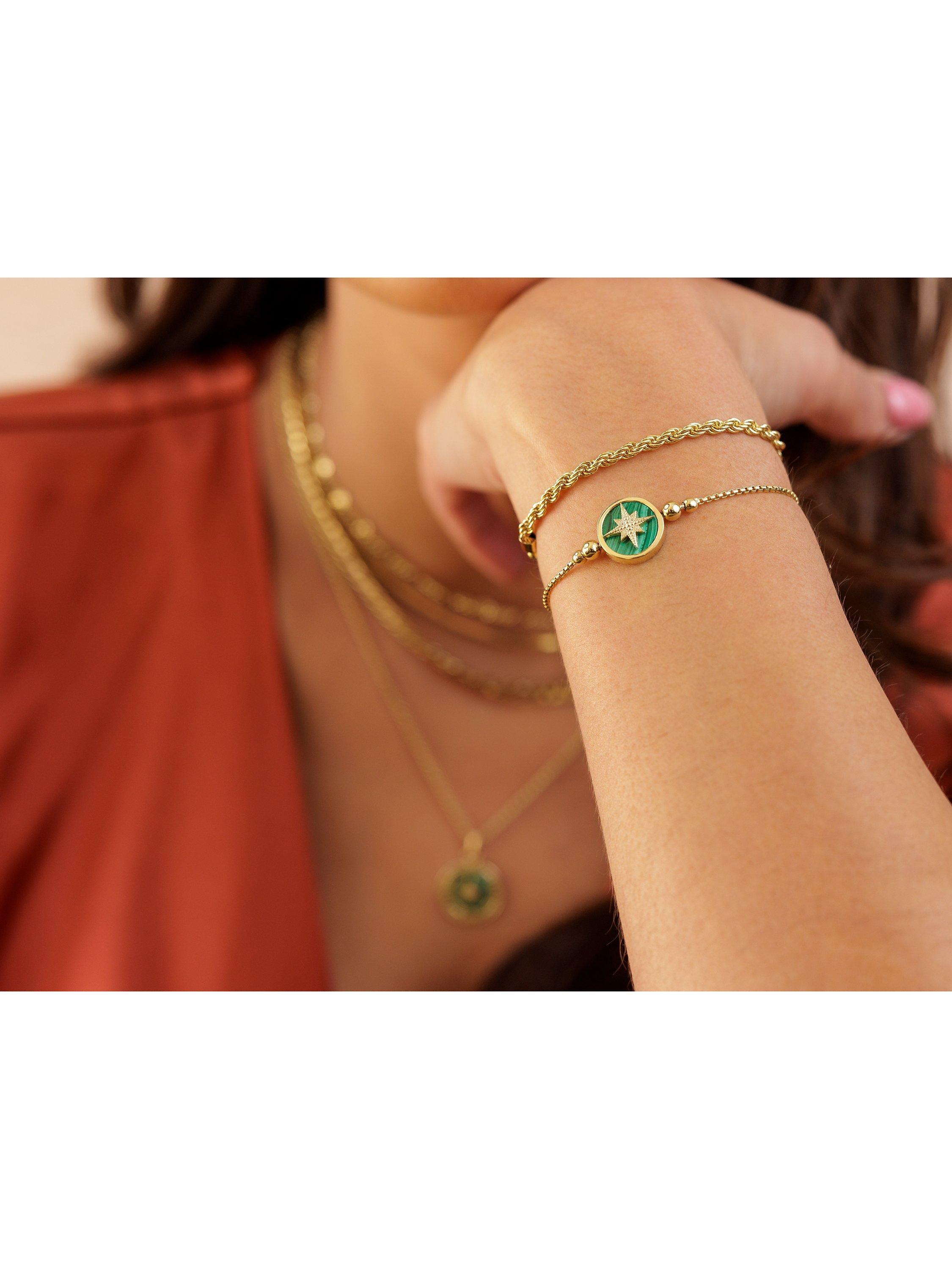 Product image 4 of 4, which shows LARNAUTI North Star Friendship Bracelet, Gold