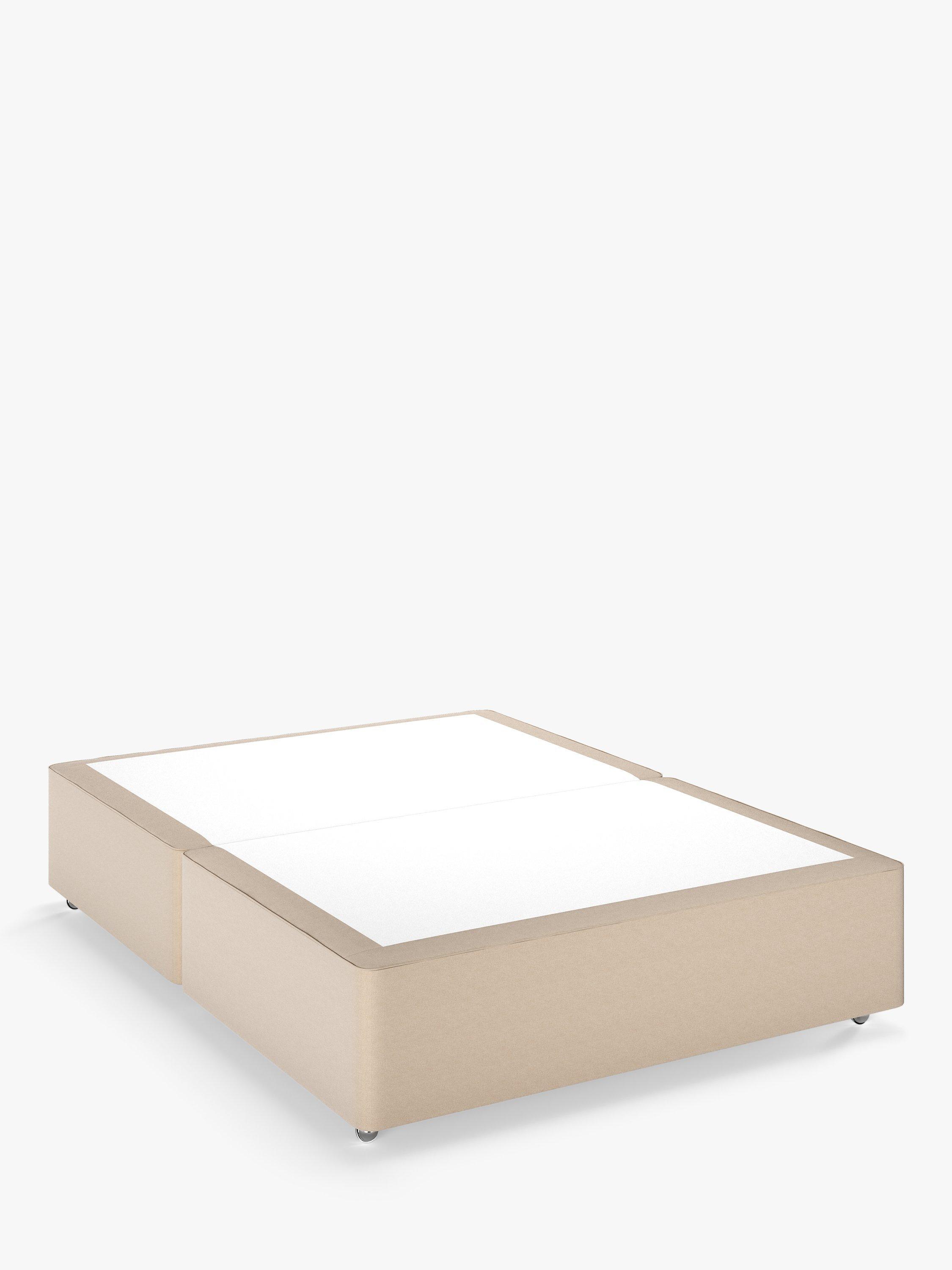 John Lewis Non Sprung Upholstered Divan Base, King Size, Brushed Tweed Beige